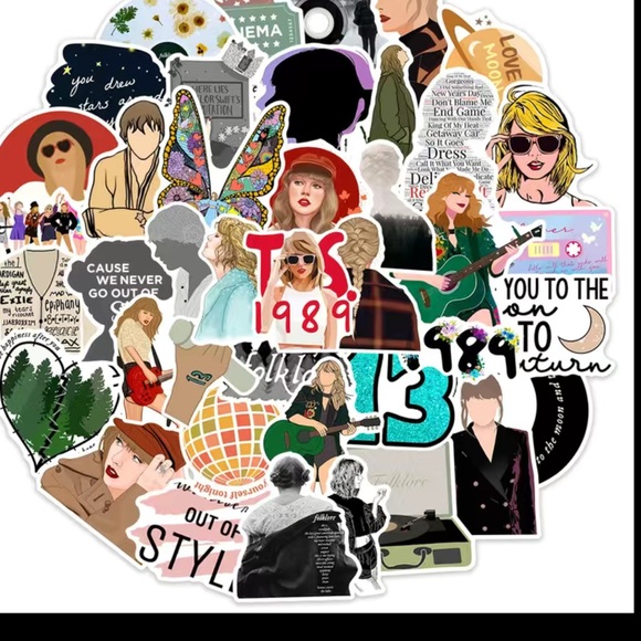 50 TAYLOR SWIFT stickers! Adorable! Laptops, water bottles, school supplies - Picture 8 of 9